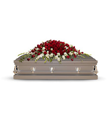 Garden of Grandeur Casket Spray from McIntire Florist in Fulton, Missouri